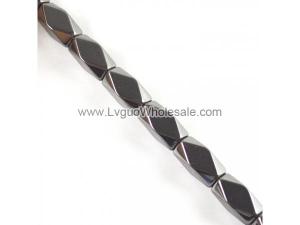 Non magnetic Hematite Beads, Cornerless Tube, 10x20mm, 20pcs/strand, black, Grade A, Hole:Approx 1.5mm, Length:Approx 16 Inch, Sold By Strand